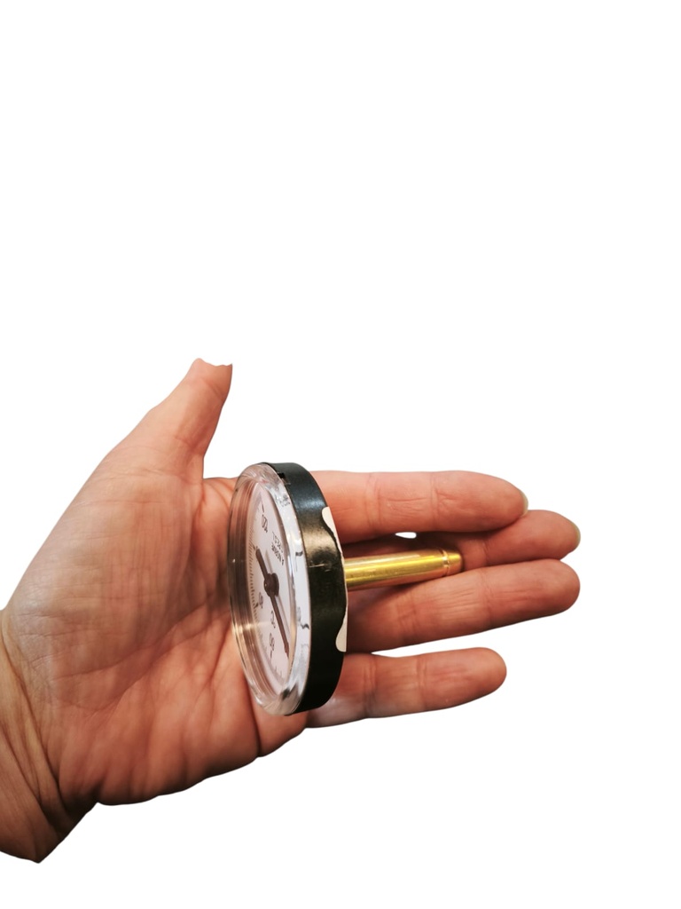 TERMOMETRO BIMETALICO C/ Vaina De Inmersión 0-120º C (Pequeño)