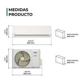 Aire Acondicionado Inverter AWNO Ecoflow split muro 18000 BTU R32