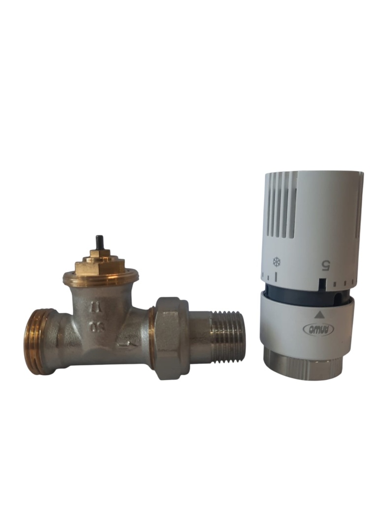 KIT VALVULA TERMOSTATICA RECTA 1/2" PEX EUROKONO