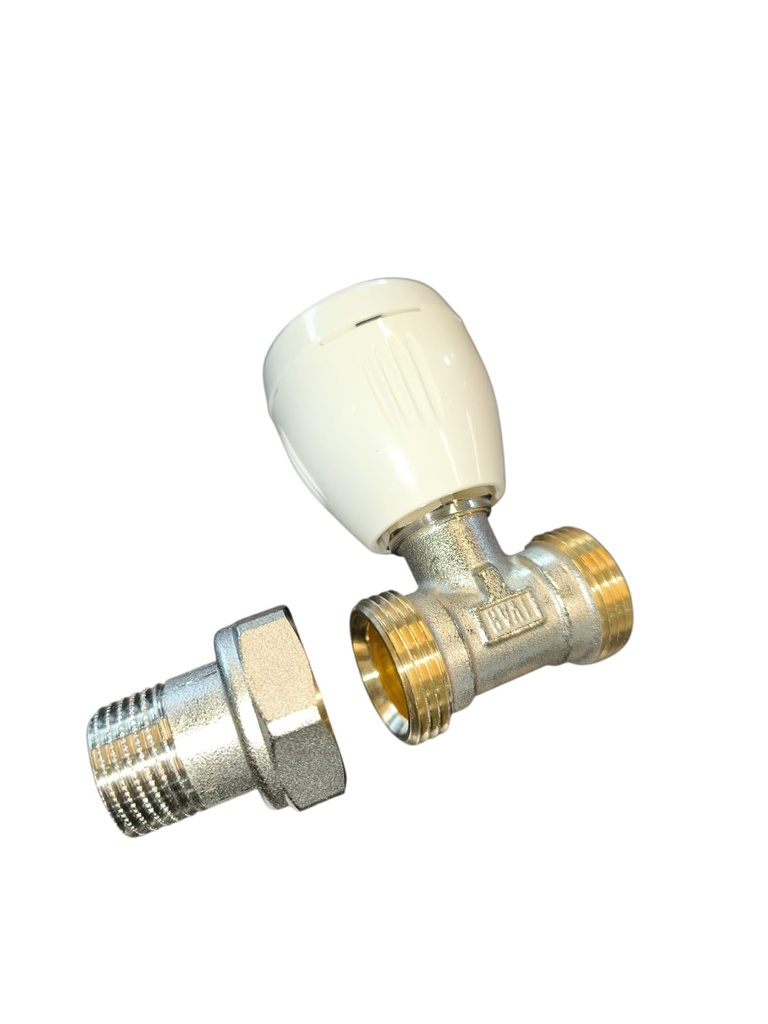 VALVULA RADIADOR RECTA DOBLE REG. 1/2 para Eurok