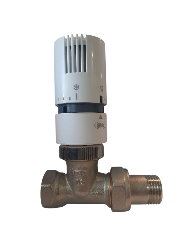 VALVULA TERMOSTATICA RECTA 1/2" para PEX EUROKONO