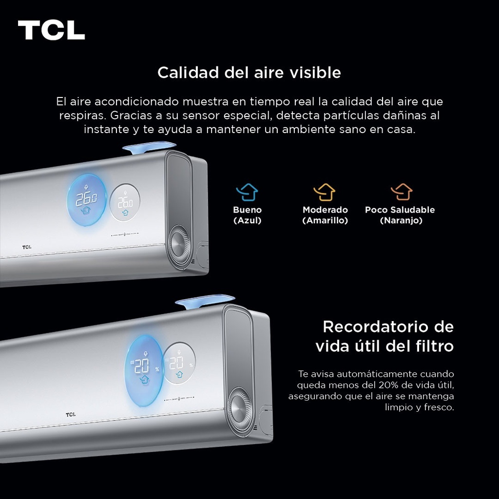 Aire Acondicionado Inverter TCL FreshIN split muro 12000 BTUT