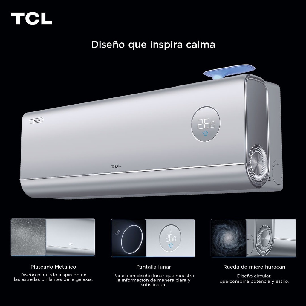 Aire Acondicionado Inverter TCL FreshIN split muro 12000 BTUT