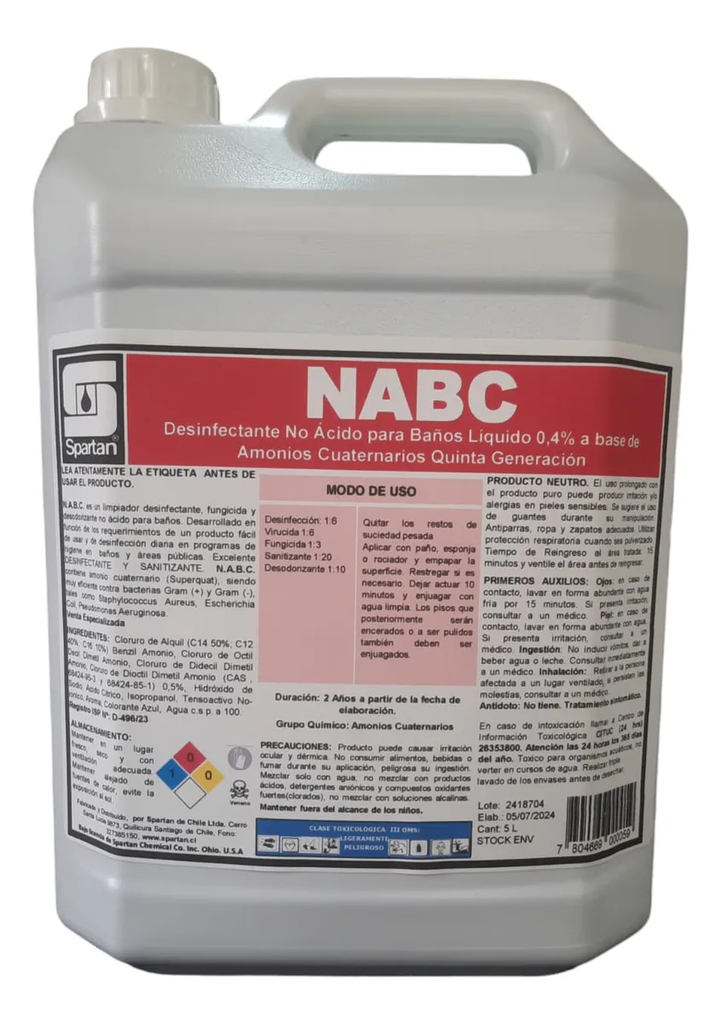 Kit Liquidos para aire acondicionado 5 Litros c/u Spartan