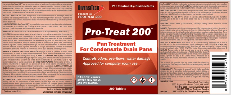TABLETA LIMPIEZA DESAGUE  PRO TREAT 200  CHEMICAL