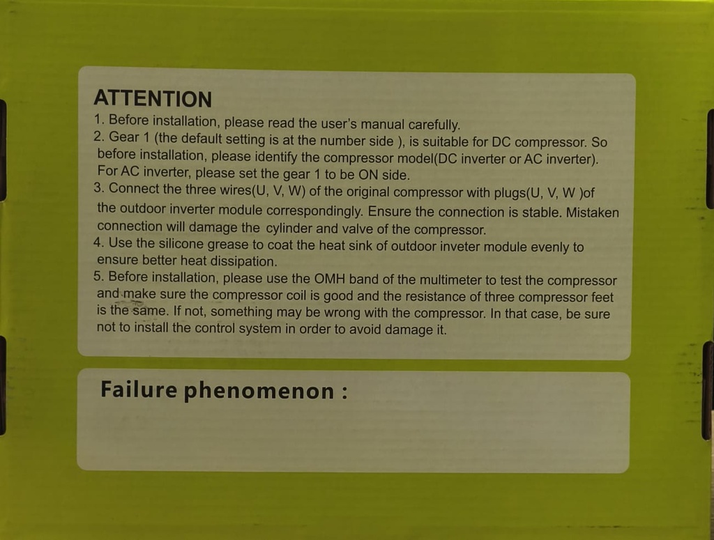 TARJETA UNIVERSAL PARA AIRE ACONDICIONADO 6 a 12BTU INVERTER