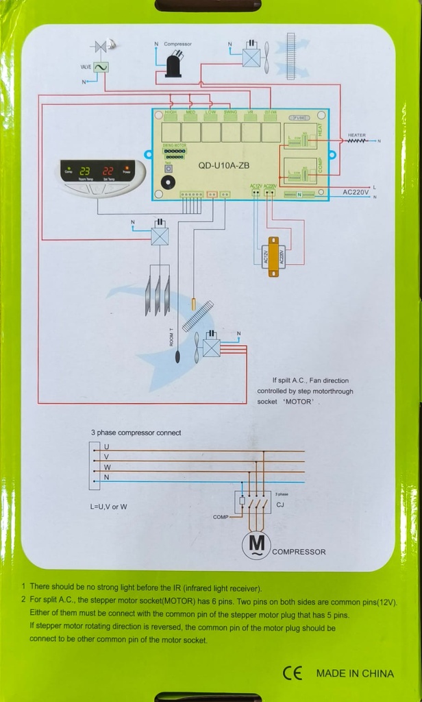 TARJETA UNIVERSAL PARA AIRE ACONDICIONADO ON OFF mod. QDU10A