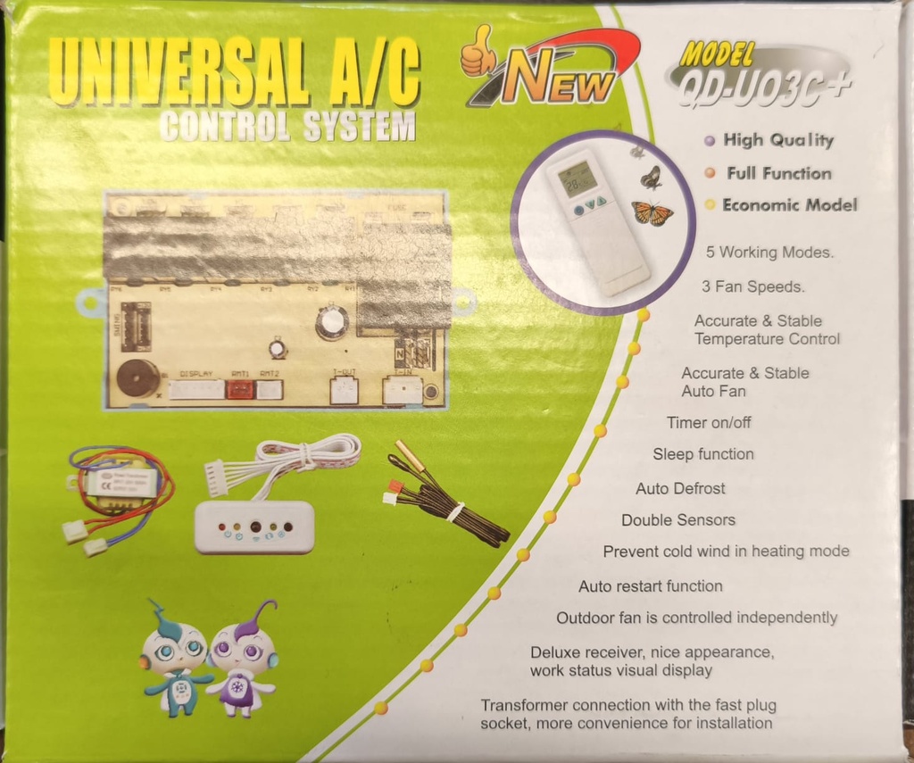 TARJETA UNIVERSAL PARA AIRE ACONDICIONADO ON OFF mod. QDU03C