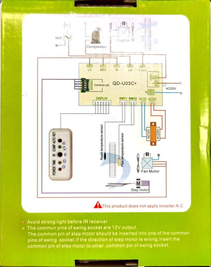 TARJETA UNIVERSAL PARA AIRE ACONDICIONADO ON OFF mod. QDU03C