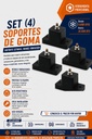 Base Soporte Piso Goma Antivibración PACK 4 PCS
