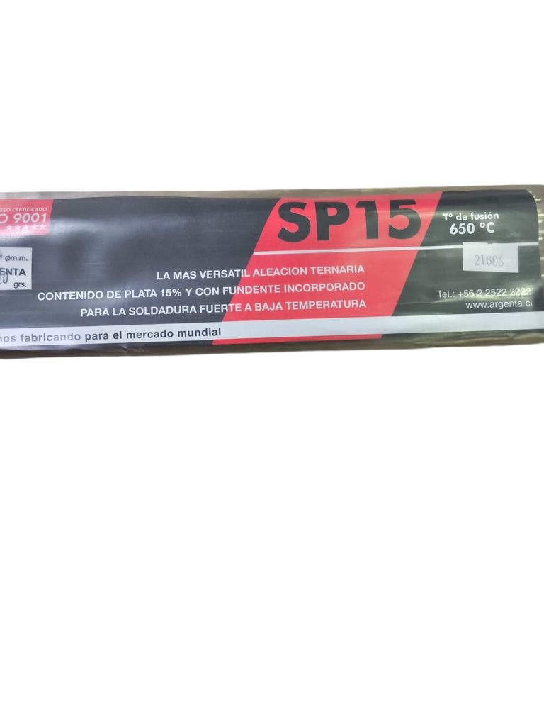 VARILLA SOLDADURA 15 % PLATA con FUNDENTE ARGENTA