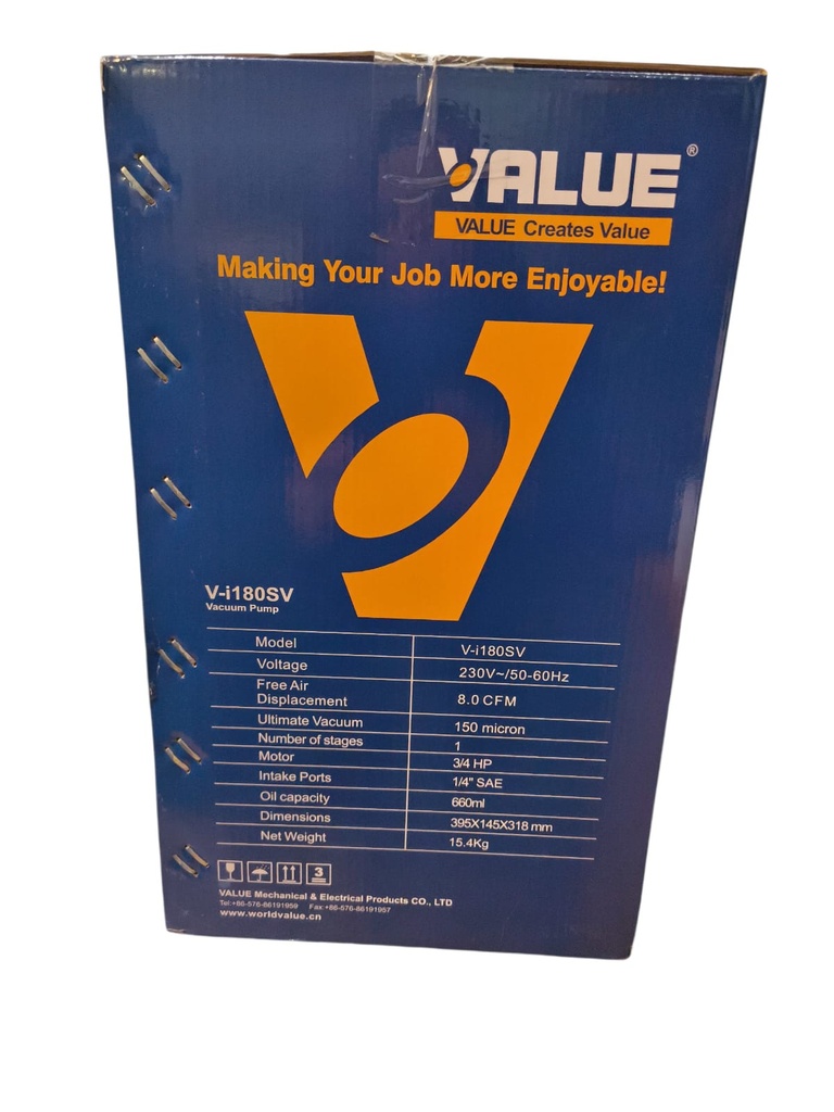Bomba de Vacio 7 CFM  1 Etapa. VALUE