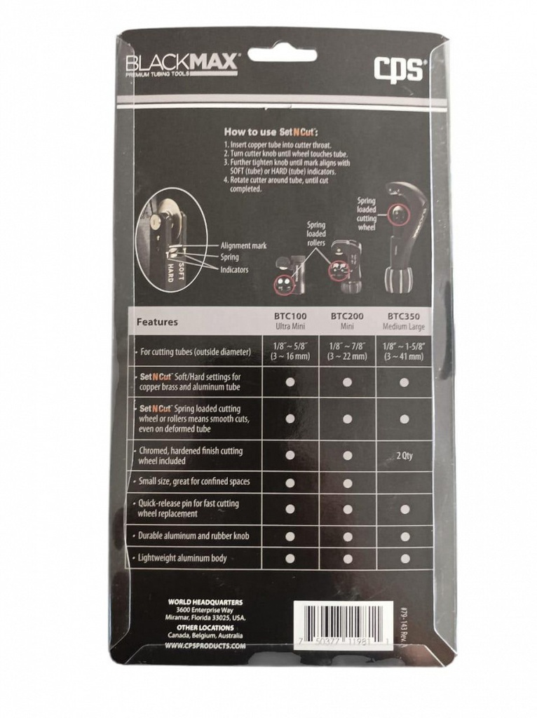 BTCK BLACKMAX KIT CORTATUBOS CPS