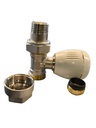 ACCESORIO RADIADOR - VALVULA RADIADOR RECTA DOBLE REG. 1/2" PARA COBRE EUROKONO