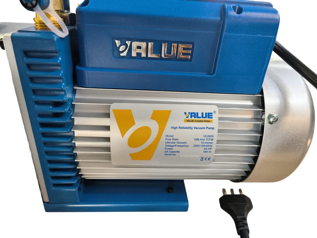Bomba de Vacio 6 CFM  2 Etapa.  VALUE VE260N