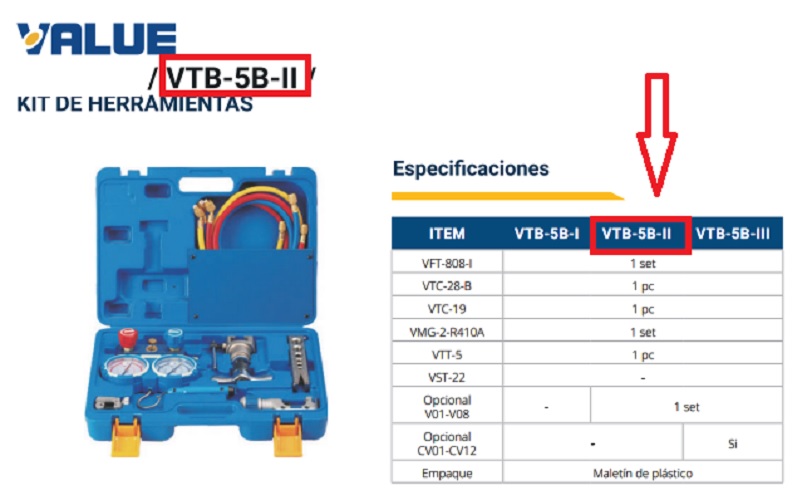 VTB-5B-III KIT DE HERRAMIENTAS VALUE