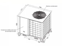 TRANE Rooftop, Heat Pump, descarga horizontal, R410, 10 Ton, 380/415V-3N-50Hz