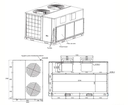 TRANE Rooftop, Heat Pump, descarga horizontal, R410, 20 Ton, 380/415V-3N-50Hz