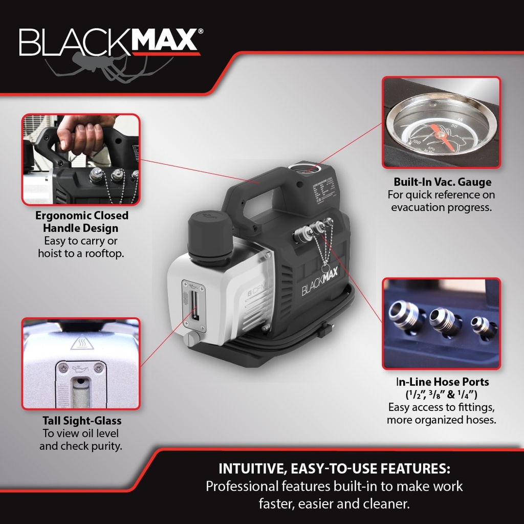 Bomba de Vacio 6 CFM 2 etapa CPS BlackMax®