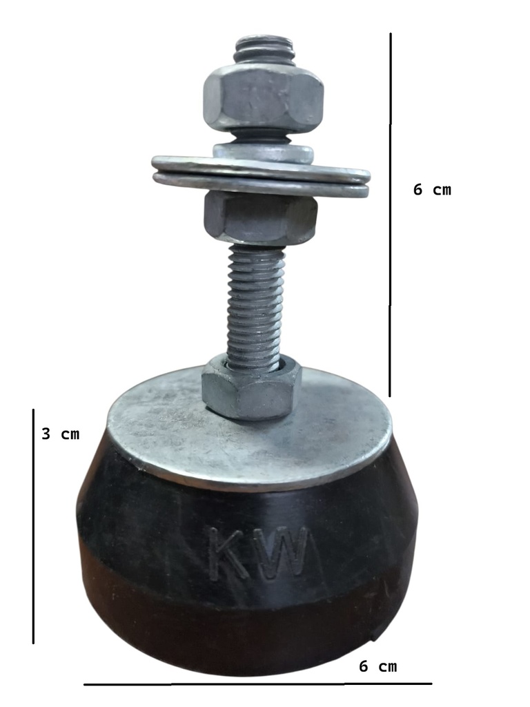 Base Soporte Piso Goma *Redondos* Antivibración PACK 4 PCS