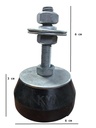 Base Soporte Piso Goma *Redondos* Antivibración PACK 4 PCS