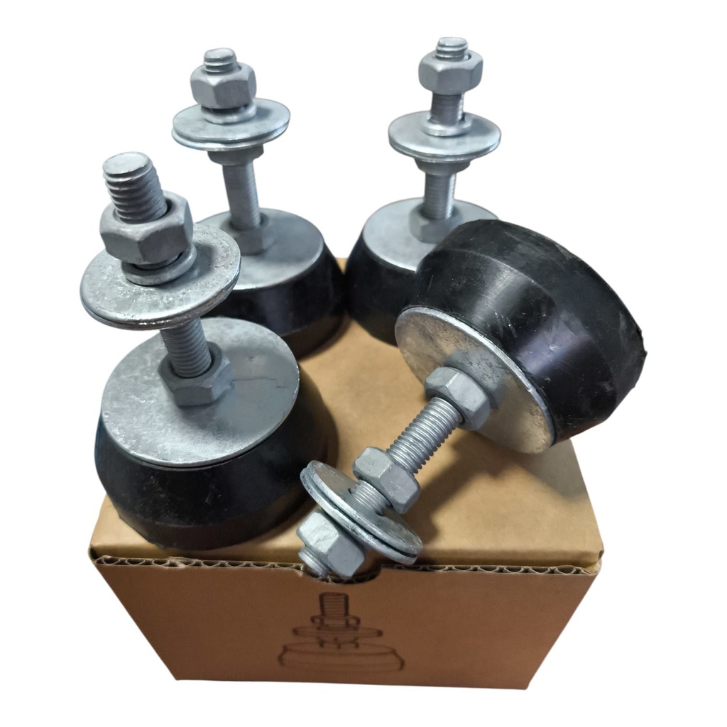 Base Soporte Piso Goma *Redondos* Antivibración PACK 4 PCS