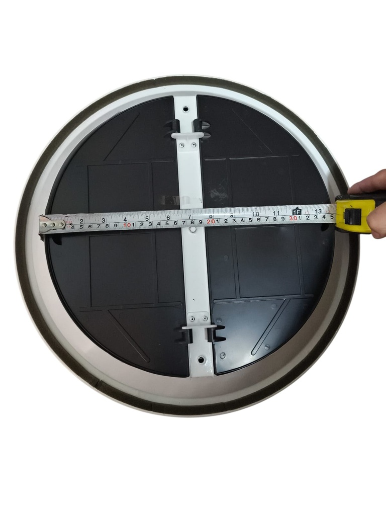 DIFUSOR CIRCULAR METALICO ESMALTADO 14" con aleta negra