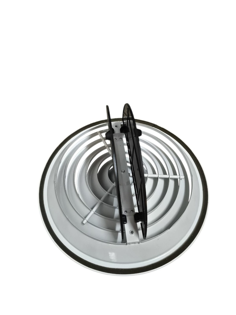 DIFUSOR CIRCULAR METALICO ESMALTADO 14" con aleta negra