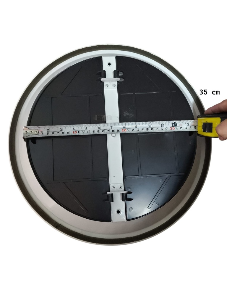DIFUSOR CIRCULAR METALICO ESMALTADO 14" con aleta negra