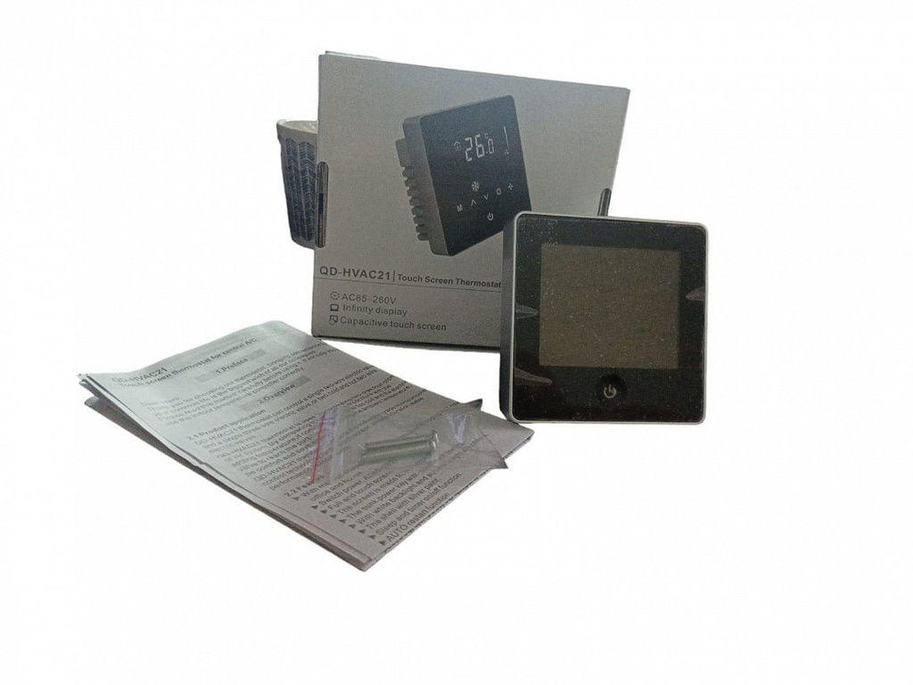 TERMOSTATO TOUCH SCREEN HVAC21 TERMOSTATO TOUCH SCREEN 1 ETAPA - 220V