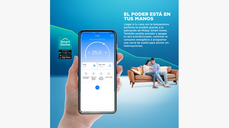 SPLIT MURO MIDEA BREEZELESS R32 9000BTU/HR