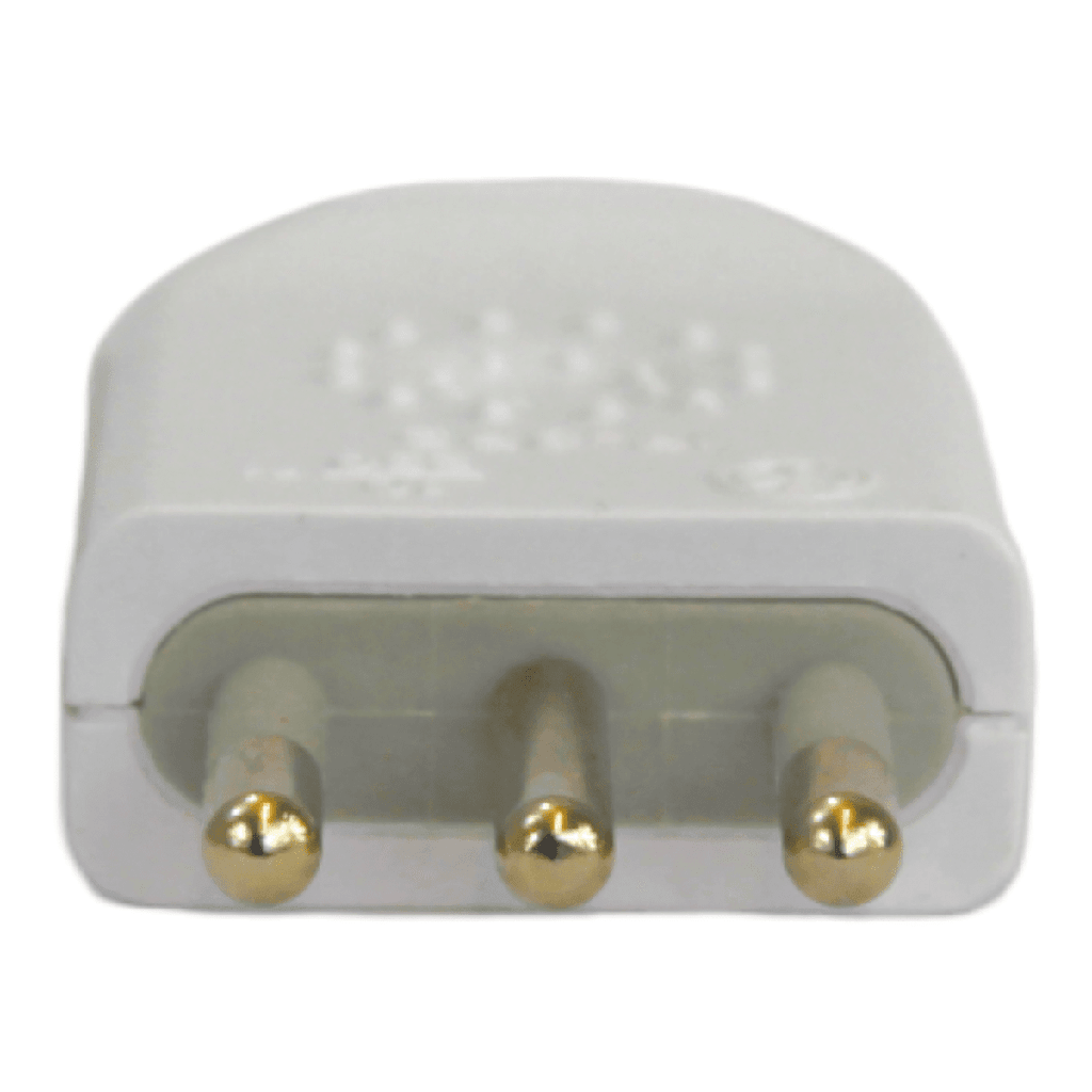 Enchufe Macho Blanco 2P+T 10 Amp 250v bco