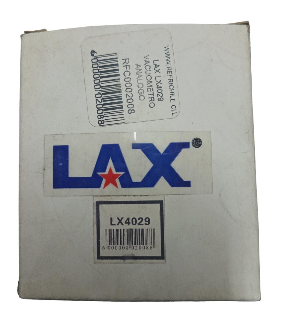 LAX LX4029 VACUOMETRO LAX ANALOGO 3-1/8
