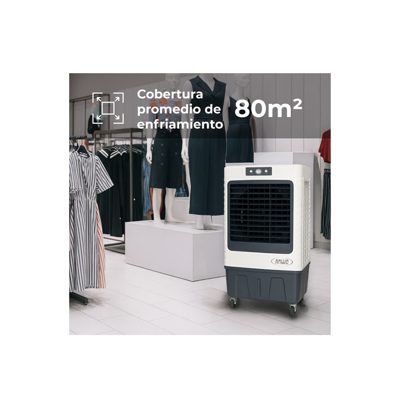 ANWO ENFRIADOR EVAPORATIVO PORTATIL COMERCIAL 8.000MCH