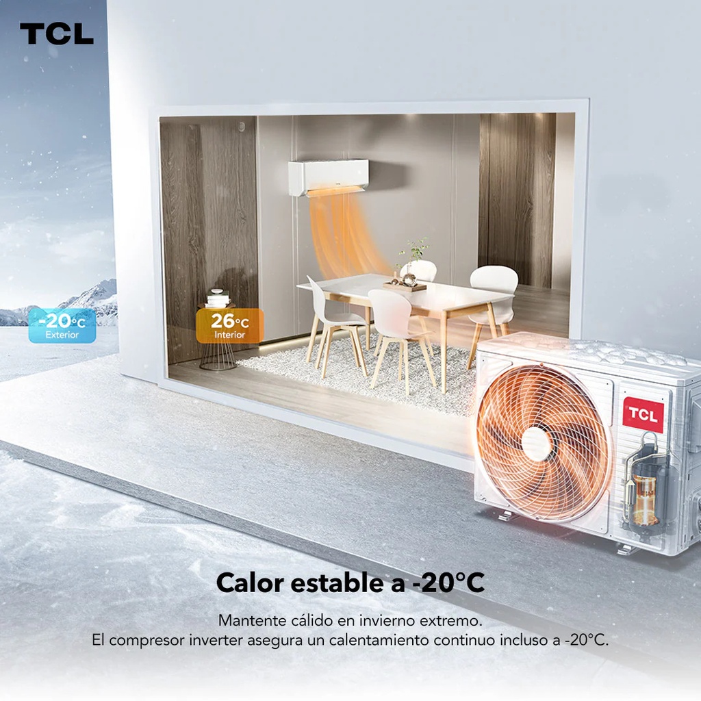 TCL MODELO BREEZEIN 2.0 AIRE ACONDICIONADO SPLIT 9000 BTU INVERTER FRIO/CALOR R32