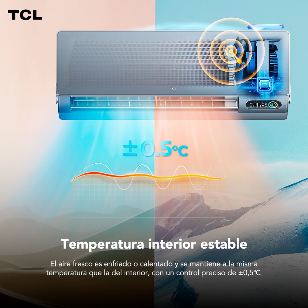 Aire Acondicionado Inverter TCL FreshIN split muro 12000 BTUT