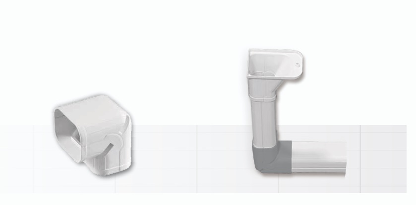 Codo plano 45° ABLTEK - Flat bend 135x135x86x70 mm