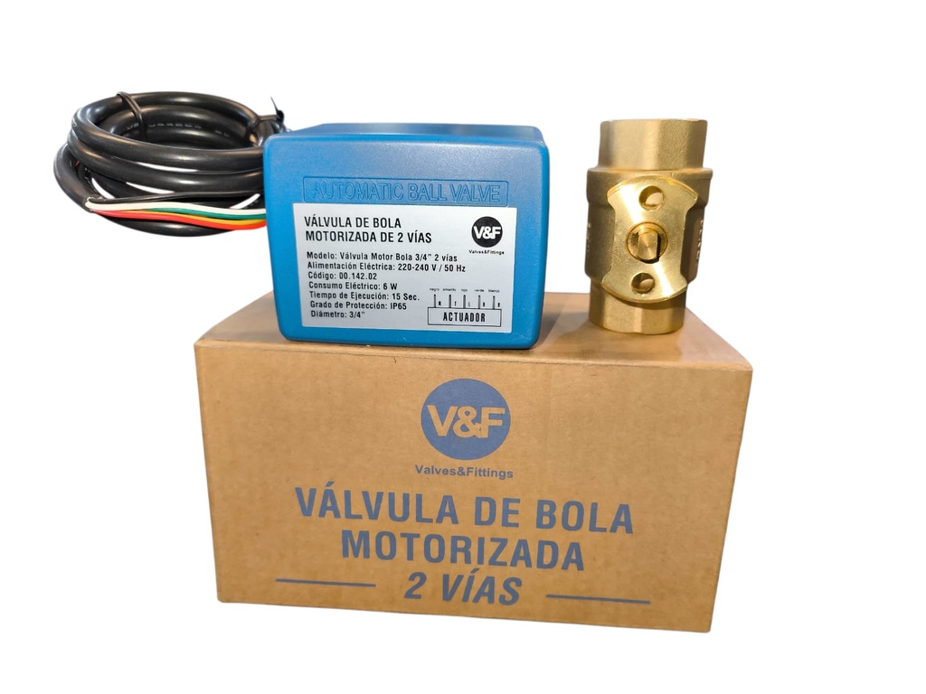 Valvula motor bola V&F 3/4" 2 vias