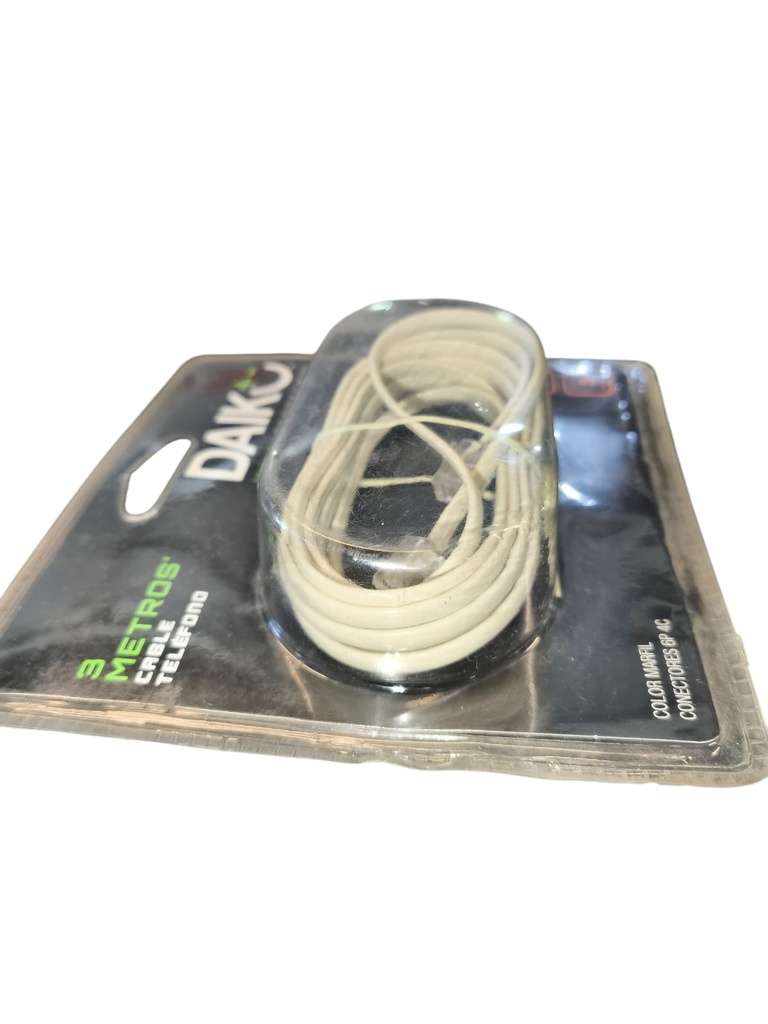 Cable Telefonico 3 Mts Daiko