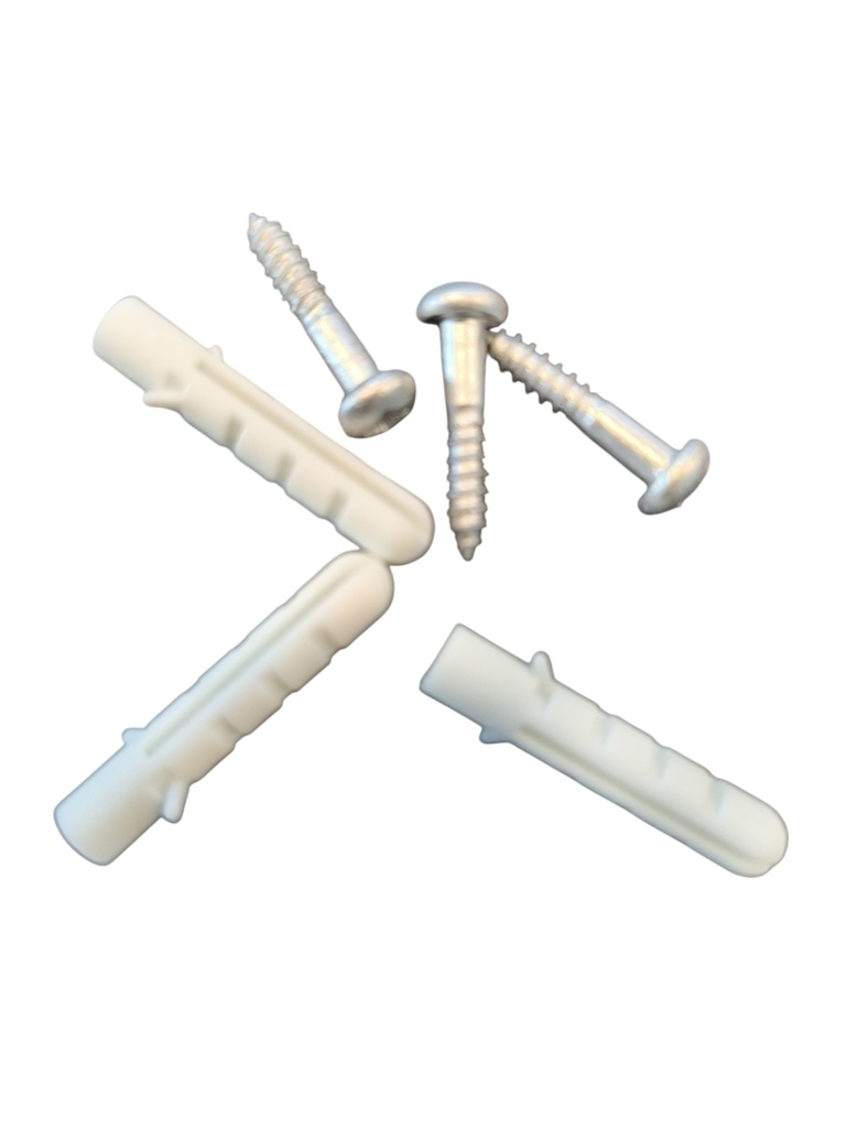 Kit de fijación tornillos y tarugos plásticos 6mm