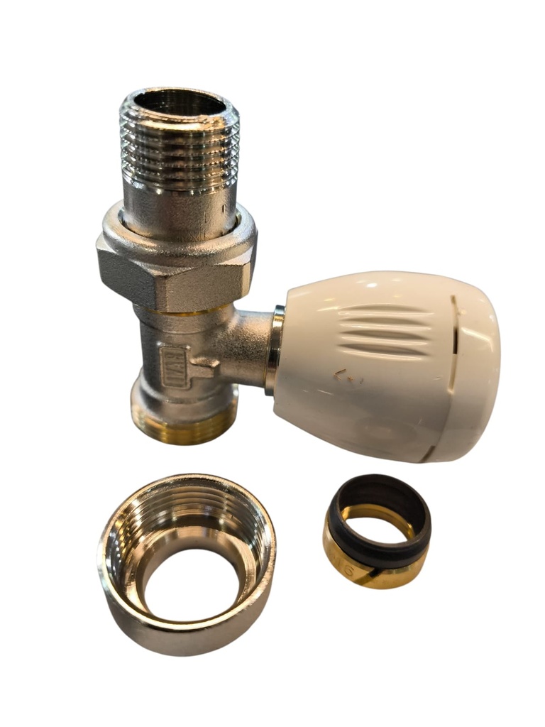 ACCESORIO RADIADOR - VALVULA RADIADOR RECTA DOBLE REG. 1/2" PARA COBRE EUROKONO