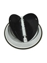 DIFUSOR CIRCULAR METALICO ESMALTADO 14" con aleta negra