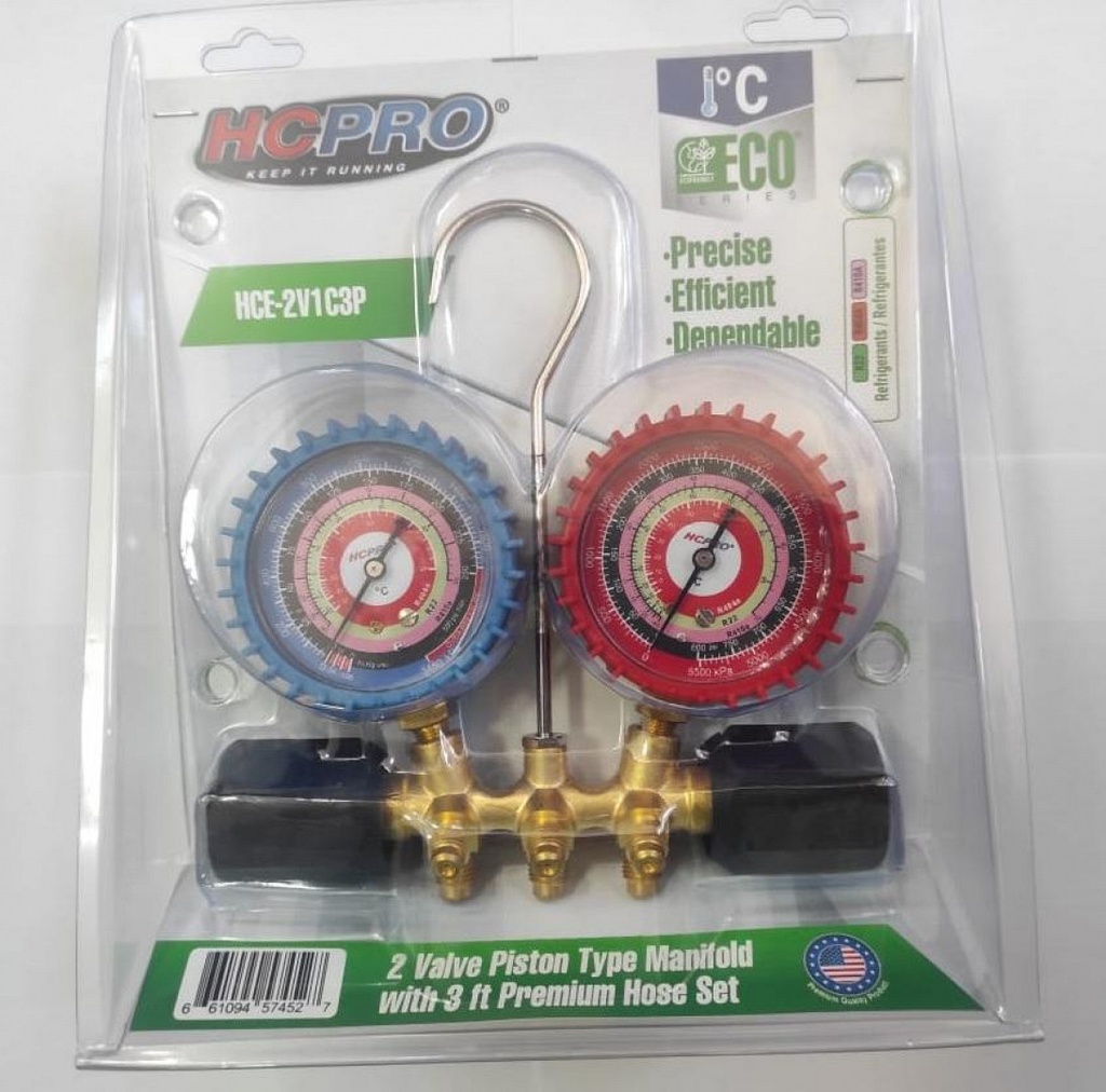 MANOMETRO HCPRO 68 mm(mangueras colores)