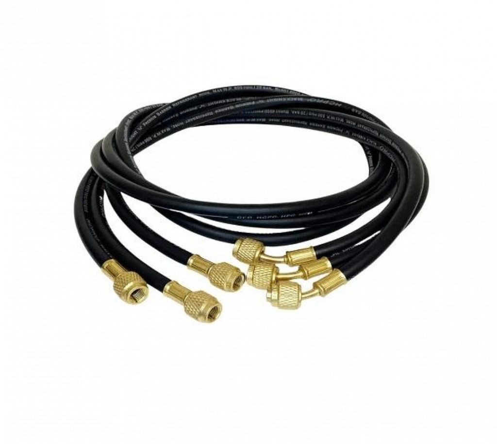 JUEGO DE MANGUERAS MANOMETRO PREMIUM BLACK 1,5 METROS - HCPRO