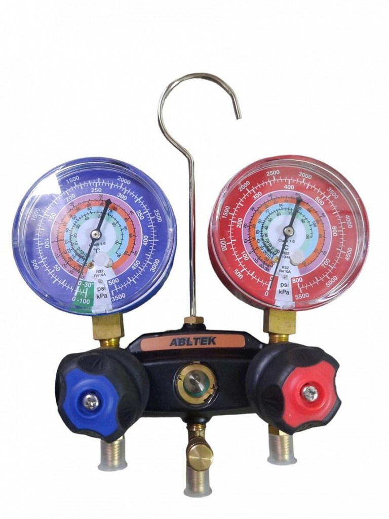 MANOMETRO MANIFOLD 60" 800-4000 CON MANGUERAS R410A PREMIUM ABLTEK