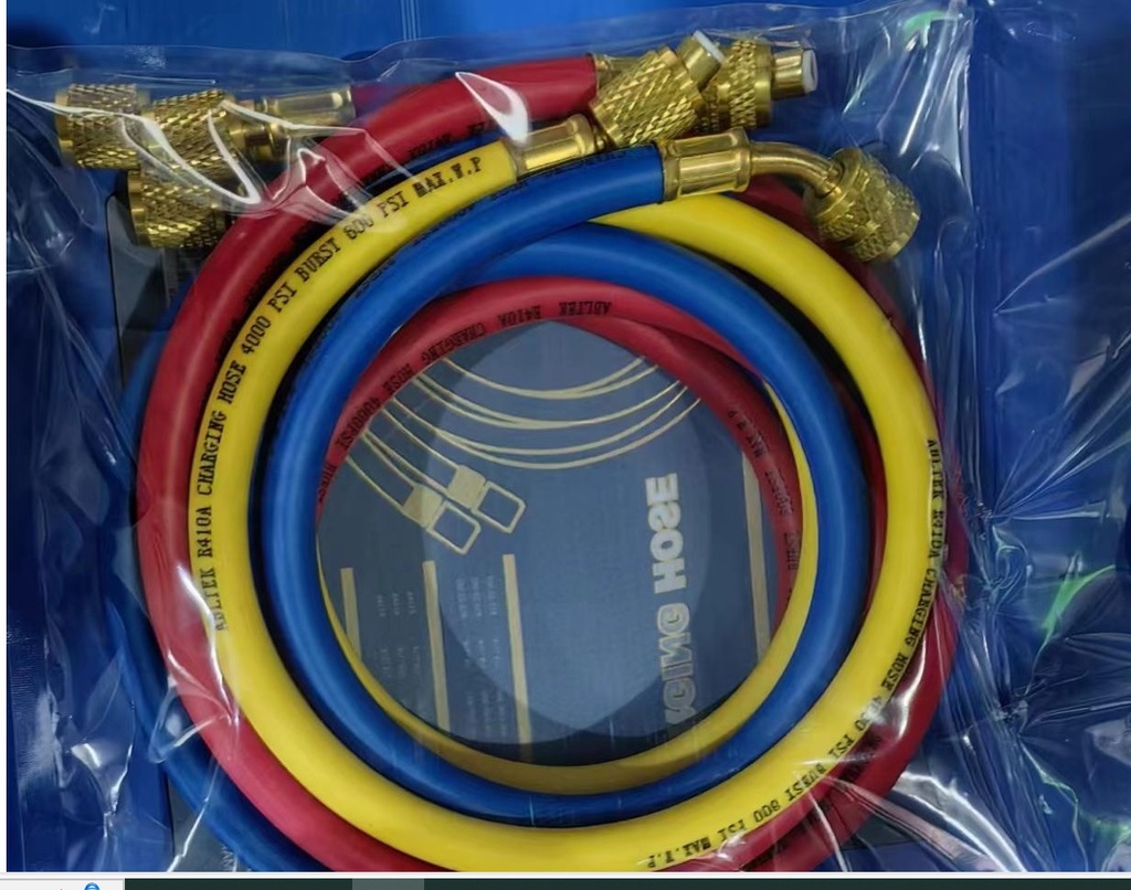 JUEGO DE MANGUERAS MANOMETRO ABLTEK 60"(150 CM) 800-4000 PACK DE 3 MANGUERAS ROJA-AMARILLA-AZUL