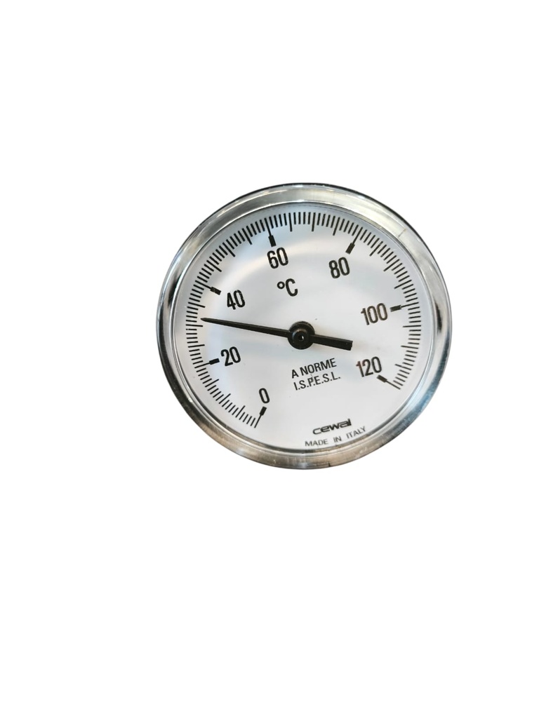 TERMOMETRO BIMETALICO C/ Vaina De Inmersión 0-120º C (Pequeño)