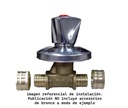 Llave de paso con tapa embellecedor cromado PEX 20