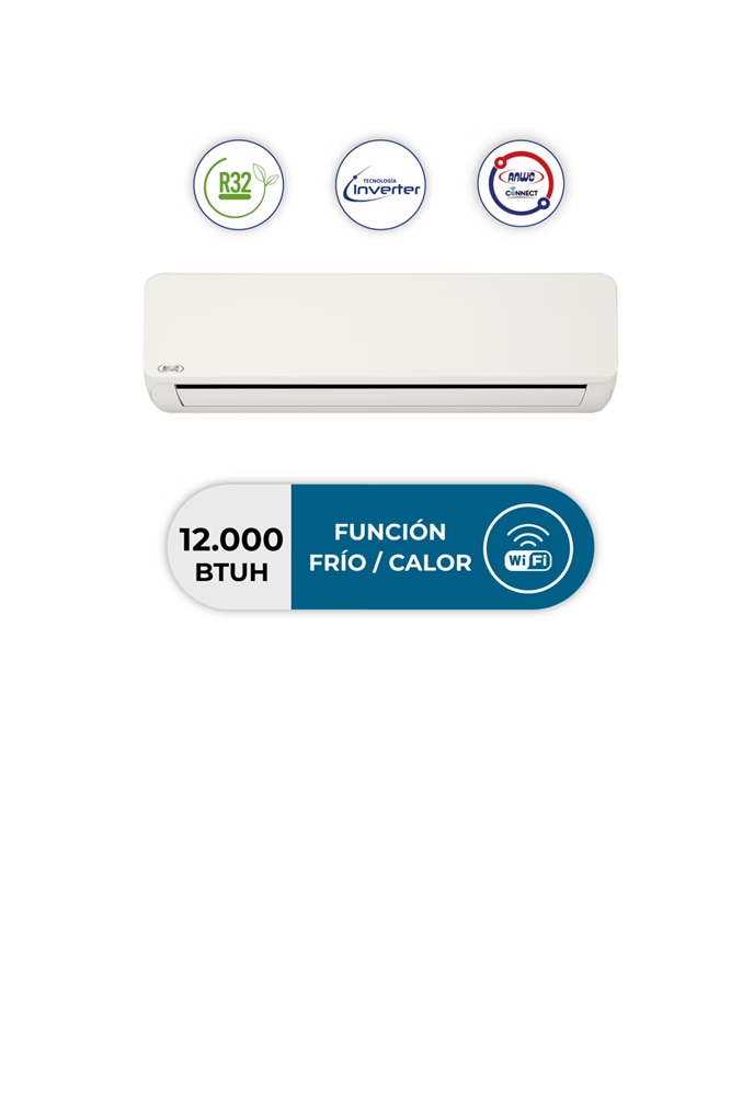 Aire Acondicionado Inverter AWNO Ecoflow split muro 12000 BTU R32