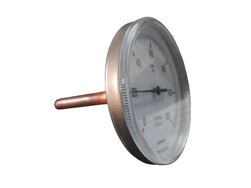 TERMOMETRO BIMETALICO T100/100 vastago centro